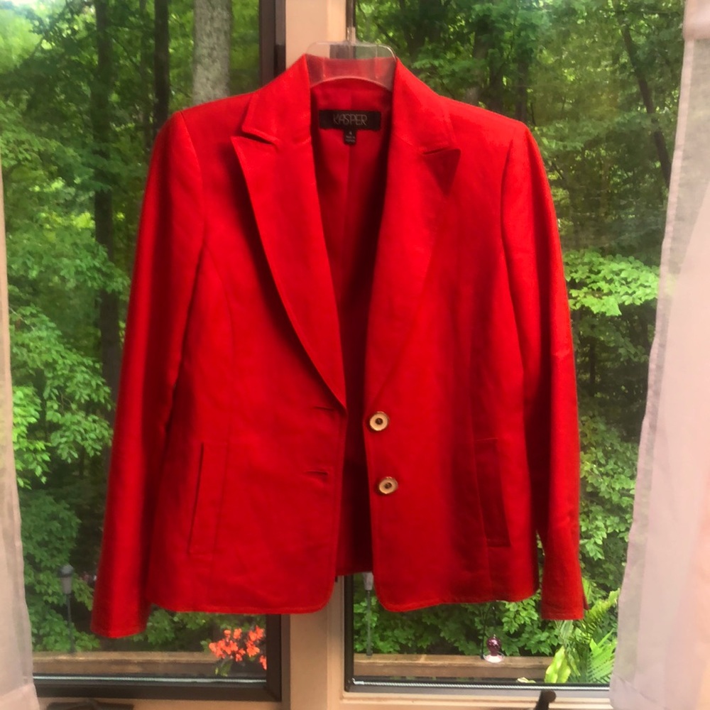 Vibrant red/orange blazer